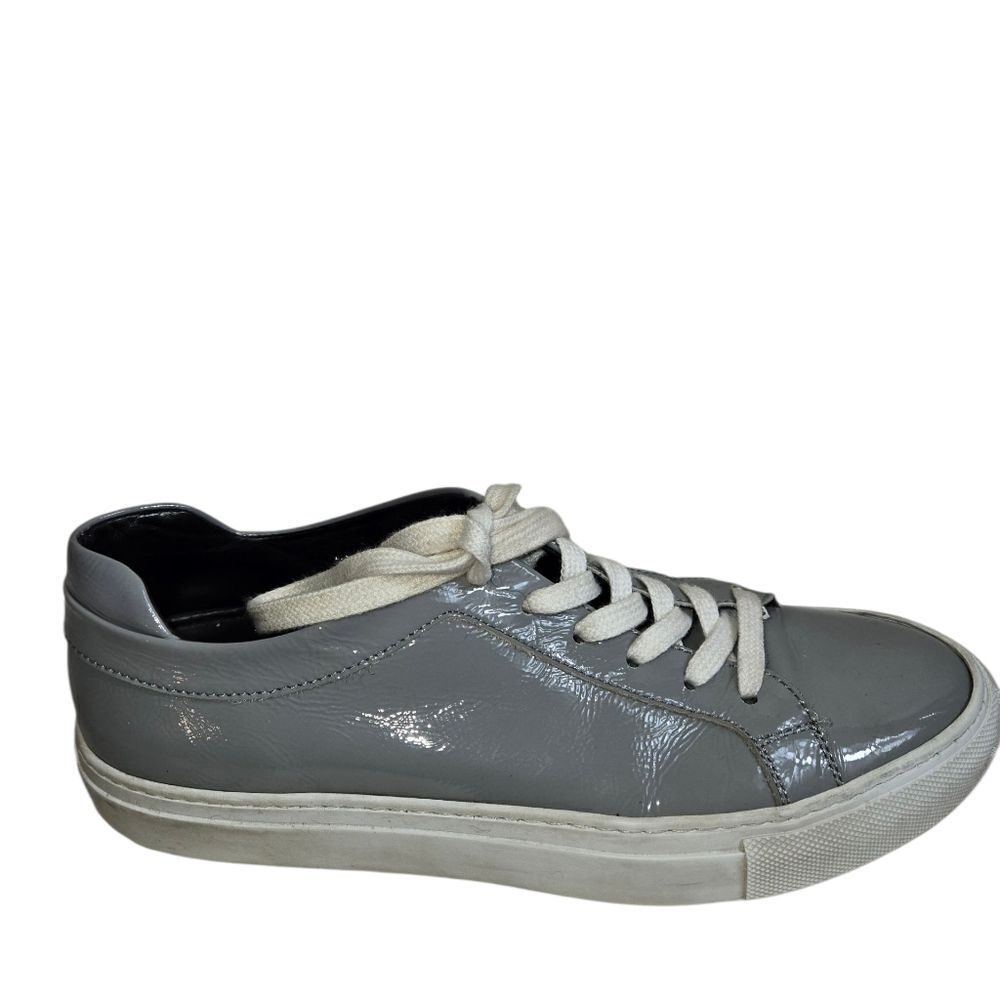 M. Gemi Gray Patent Leather Sneakers